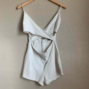 White Short JumpSuit